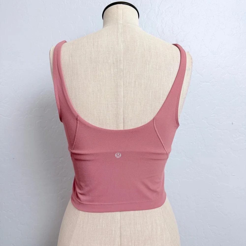 Lululemon Align Tank Top Size 4 Brier Rose Pink Nulu Cropped Yoga Sports Bra